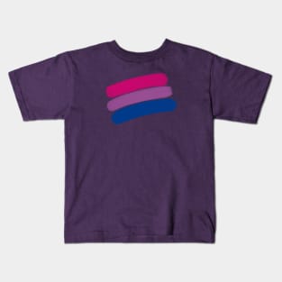 Bi Pride Paint Strokes Kids T-Shirt